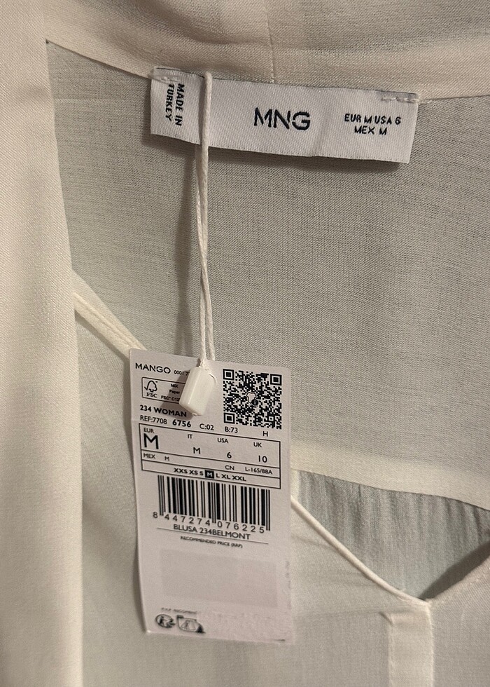 Mango Kravat Yakalı Bluz - Görsel 4