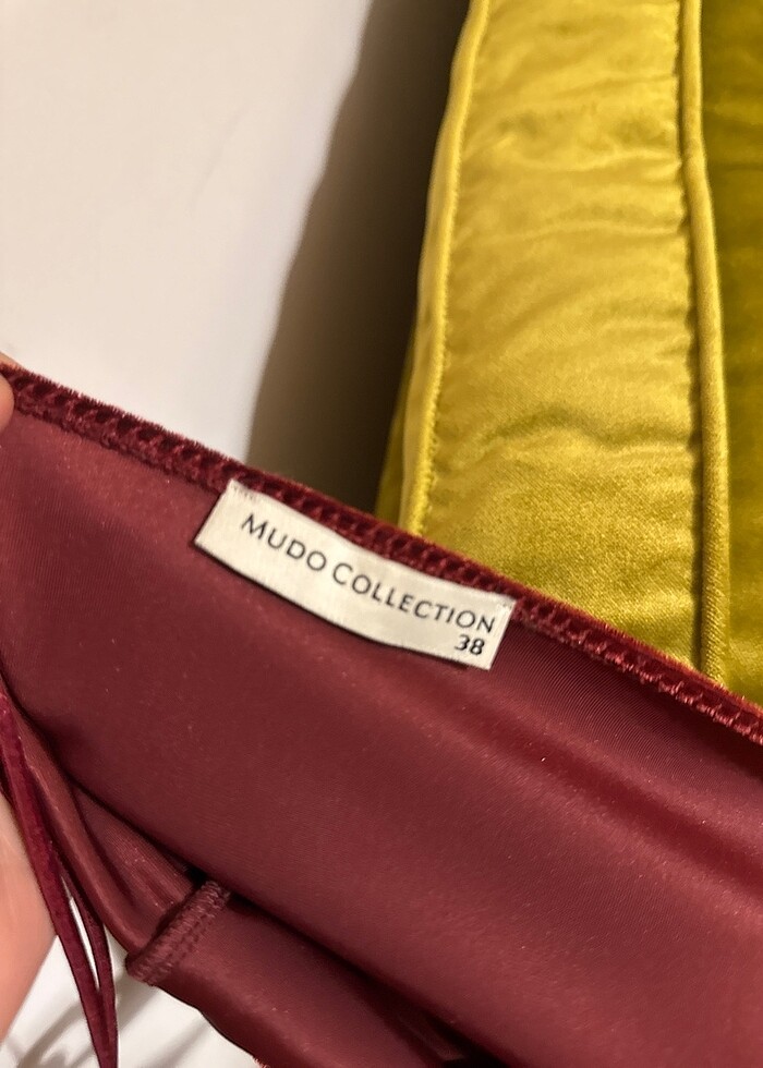 Bordo Kadife Gece Elbisesi - Görsel 3