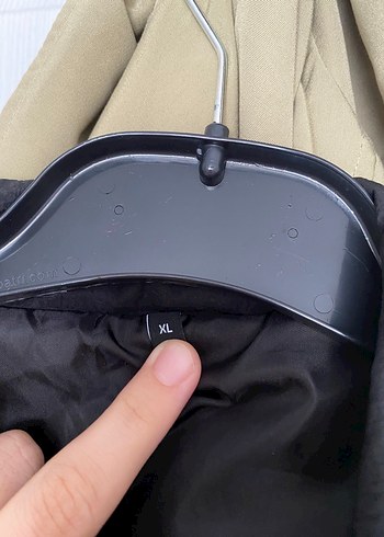 Siyah Kemerli Midi şişme yağmurluk - Görsel 5