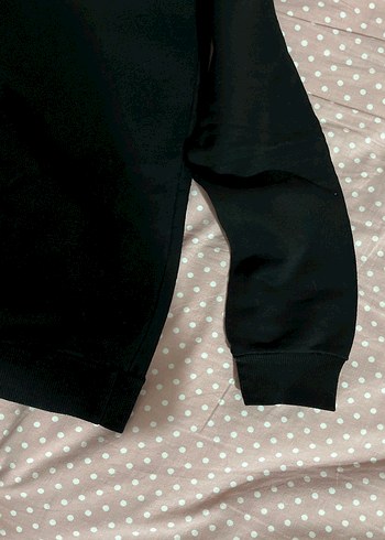 Siyah Baskılı Kadın Sweatshirt - Görsel 4