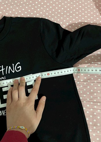 Siyah Baskılı Kadın Sweatshirt - Görsel 6