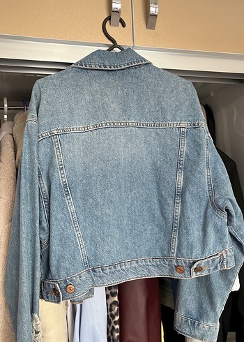 Kadın Mavi Denim  Ceket - Görsel 5