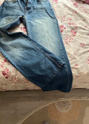 Bol Kesim Midi Denim Kadın Jean - Görsel 4