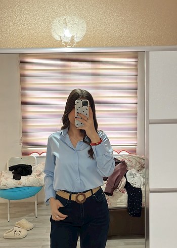 Lacivert Midi Kadın Denim jean - Görsel 2