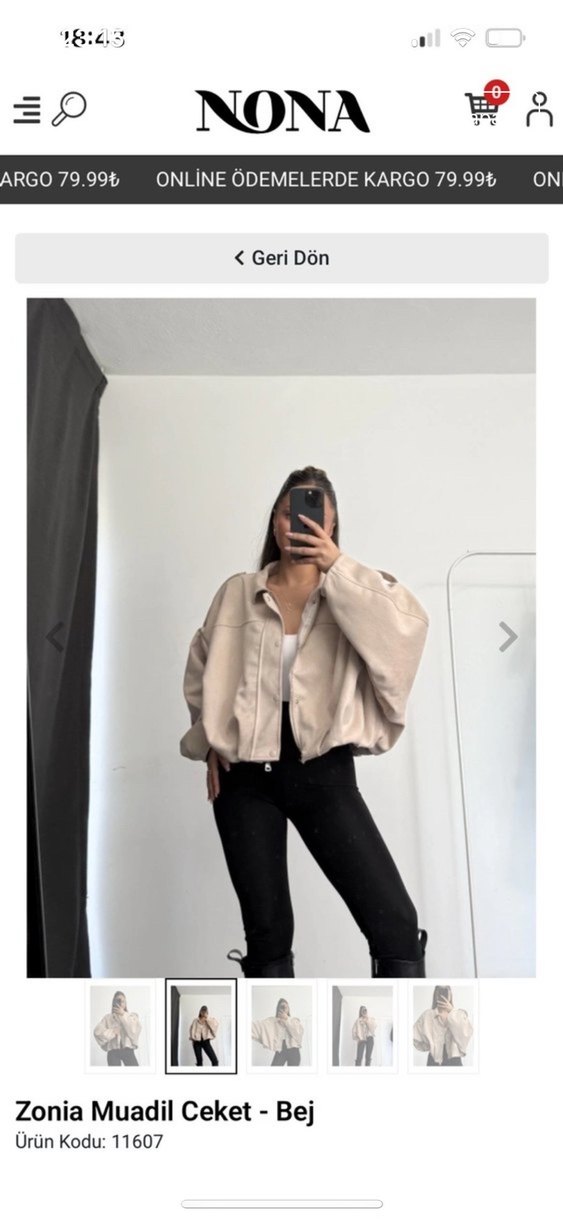 Bej Kadın Süet Salaş Ceket - Görsel 3