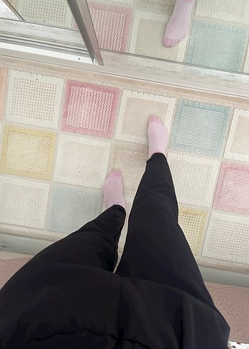 Düğmeli Siyah Midi Kadın Kumaş Pantolon - Görsel 3