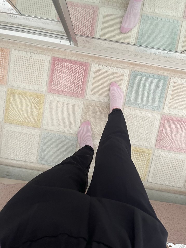 Düğmeli Siyah Midi Kadın Kumaş Pantolon - Görsel 3