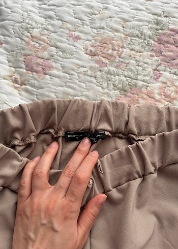 Bej Midi Kadın Kumaş Pantolon - Görsel 6