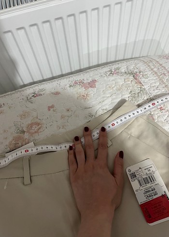 Bej Midi Kumaş Kadın Pantolon - Görsel 3