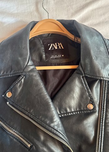 zara deri ceket - Görsel 4