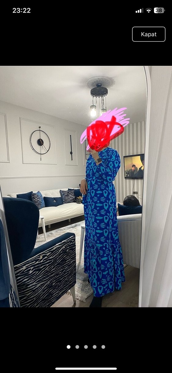 Viskon tesettür elbise - Görsel 3