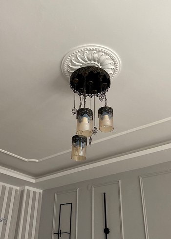 Beyaz Tavan Avizesi, 3 Işıklı - Görsel 2