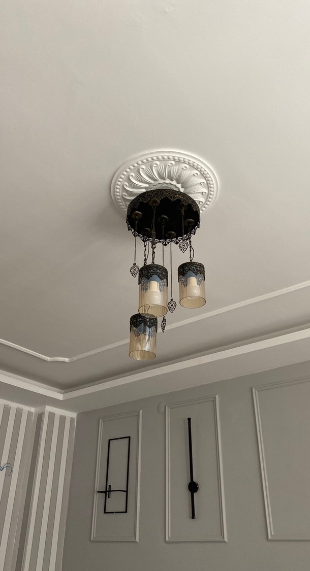 Beyaz Tavan Avizesi, 3 Işıklı - Görsel 2