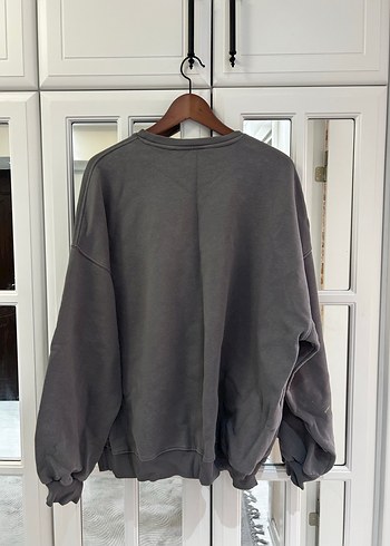 m Beden gri Renk Gri Baskılı Kadın Sweatshirt