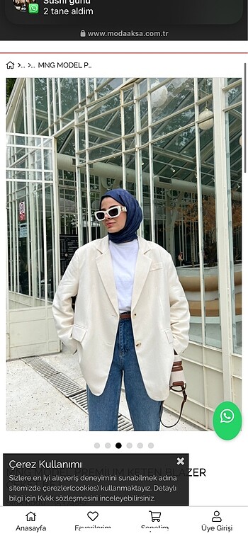 beyaz keten blazer