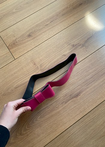 Pembe Parlak Deri Fiyonklu Çocuk Kemer - Görsel 3