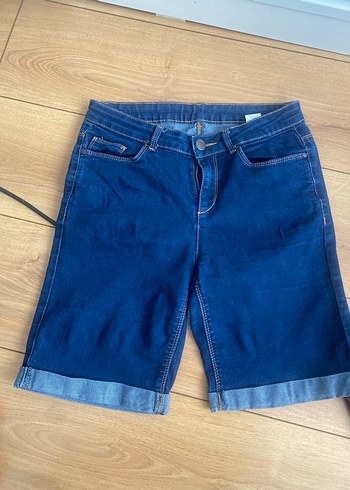 Mavi Loose Fit Mini Denim Şort - Görsel 2