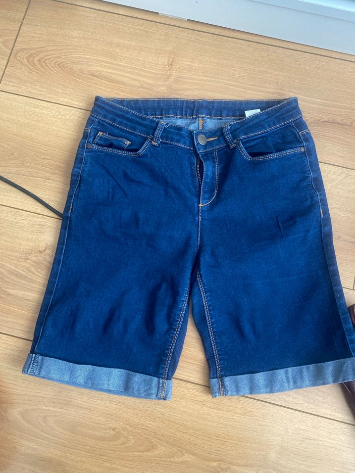 Mavi Loose Fit Mini Denim Şort - Görsel 2