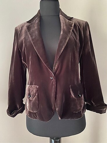 Marks & Spencer Limited Collection kahve kadife ceket