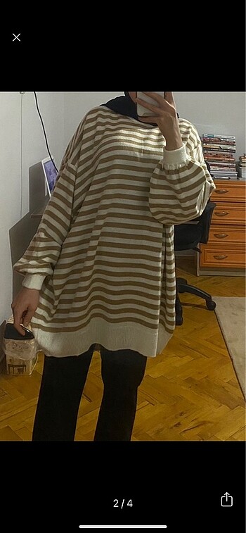 Diğer Salaş Oversize Triko Tunik