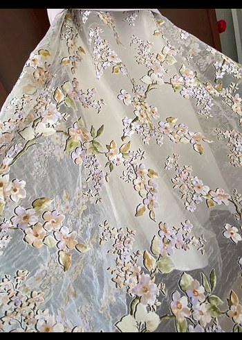 Adl Çiçek Desenli Midi Elbise - Görsel 4