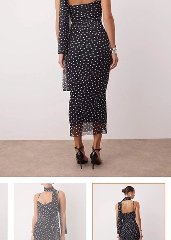 Fular detaylı elbise - Görsel 3