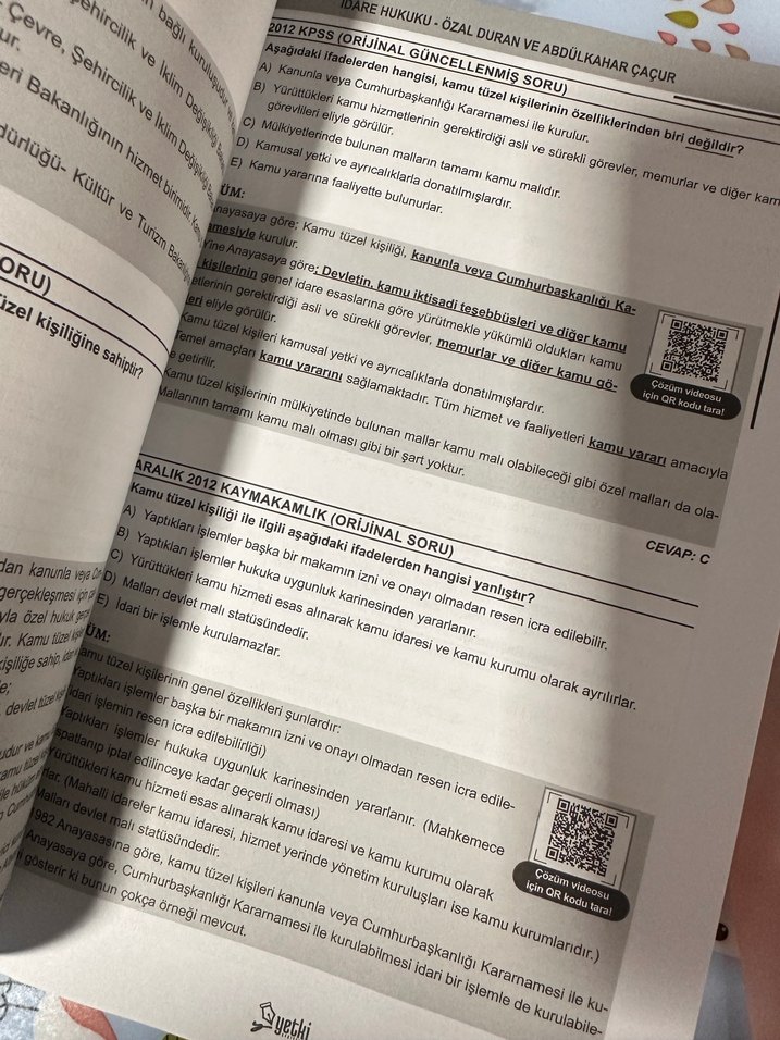 İdare Hukuku çıkmış soru bankası hmgs hakimlik - Görsel 3