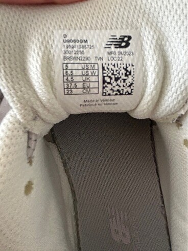 37,5 Beden gri Renk New Blance 9060