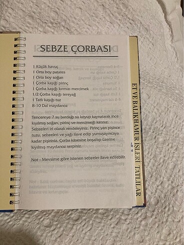 Beden Tarifler kitabı/defteri