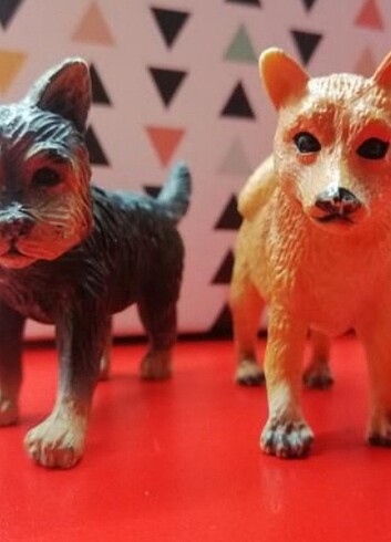 2 li köpek figur