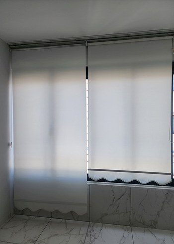 kırık beyaz Modern Desensiz Stor Perde