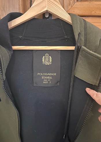 Kadın Haki Fermuarlı Kapüşonlu Sweatshirt - Görsel 4