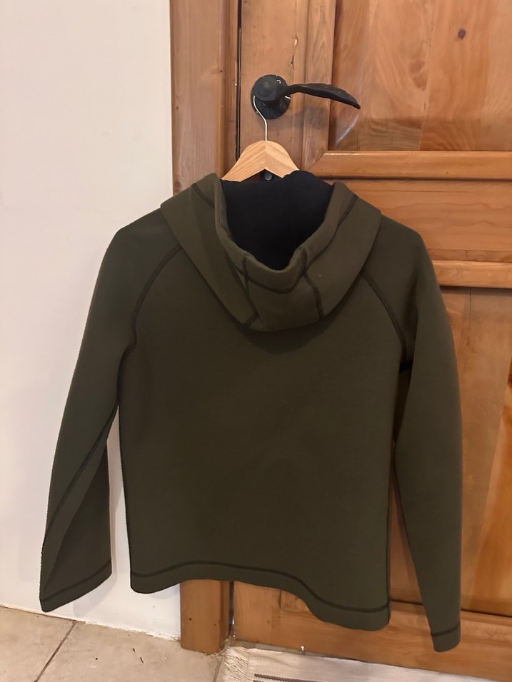 Kadın Haki Fermuarlı Kapüşonlu Sweatshirt - Görsel 2