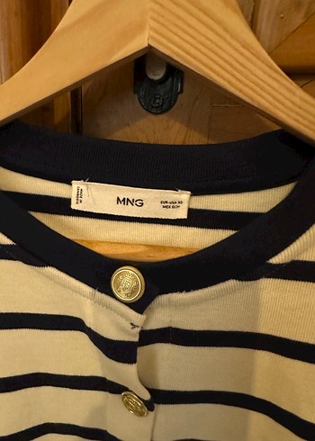 Düğmeli Çizgili Pamuklu Kadın Hırka - Görsel 4