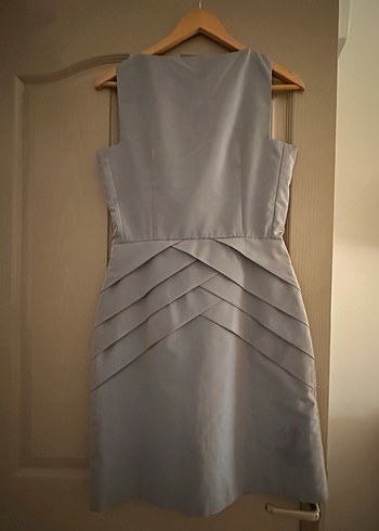 Gri Pilili Midi Abiye Elbise - Görsel 2