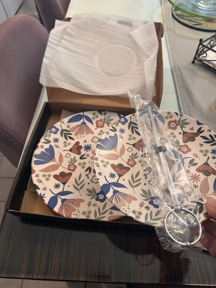 Çiçek Desenli Renkli Çocuk Tabak Seti - Görsel 3