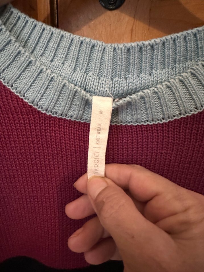 Renkli Desenli Kadın Triko Kazak - Görsel 4