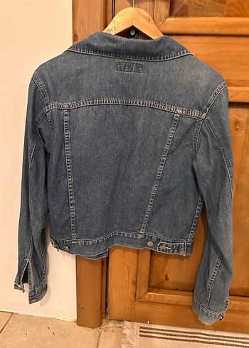 Düğmeli Mavi Denim Kadın Ceket - Görsel 2