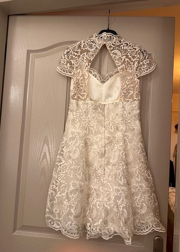 Vintage Midi Dantel Mini Gelinlik - Görsel 2