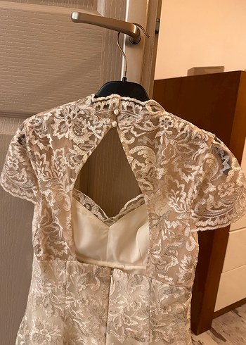 Vintage Midi Dantel Mini Gelinlik - Görsel 4