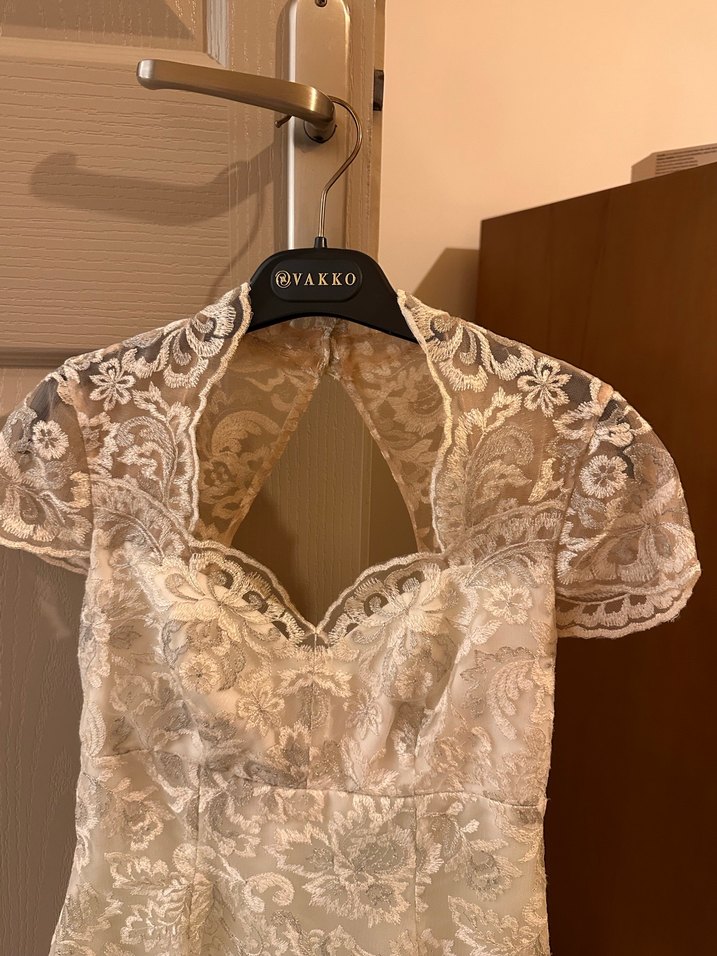 Vintage Midi Dantel Mini Gelinlik - Görsel 5