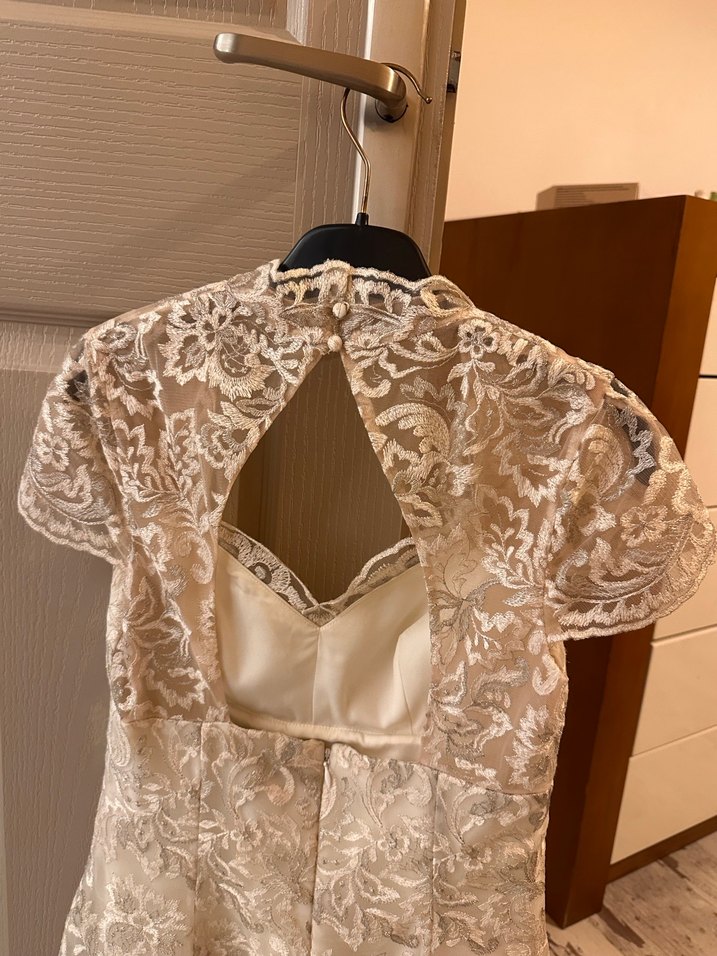 Vintage Midi Dantel Mini Gelinlik - Görsel 4