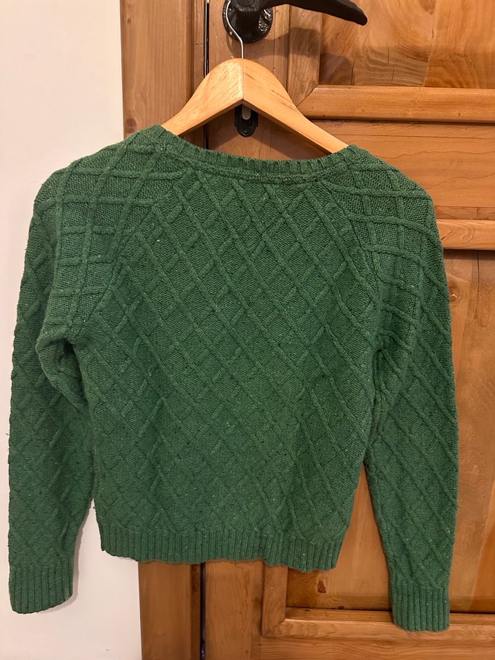 Örgü Yeşil Bohem Kadın Kazak - Görsel 2