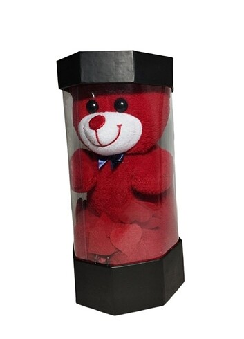 3'lü Asetatlı Kalpli Kare kutu