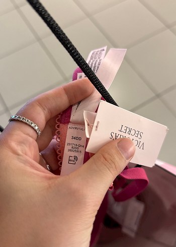 s Beden Pembe Dantelli Midi Sütyen