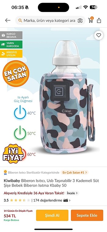 Biberon ısıtıcı