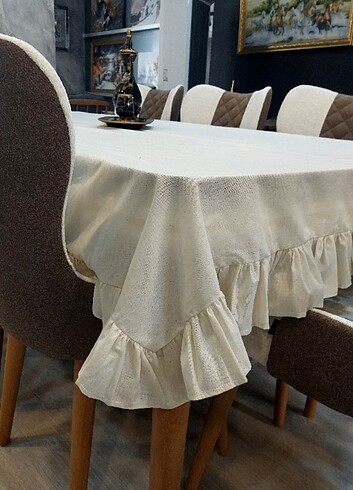 Fırfırlı masa örtüsü 220 X 160 - Görsel 5