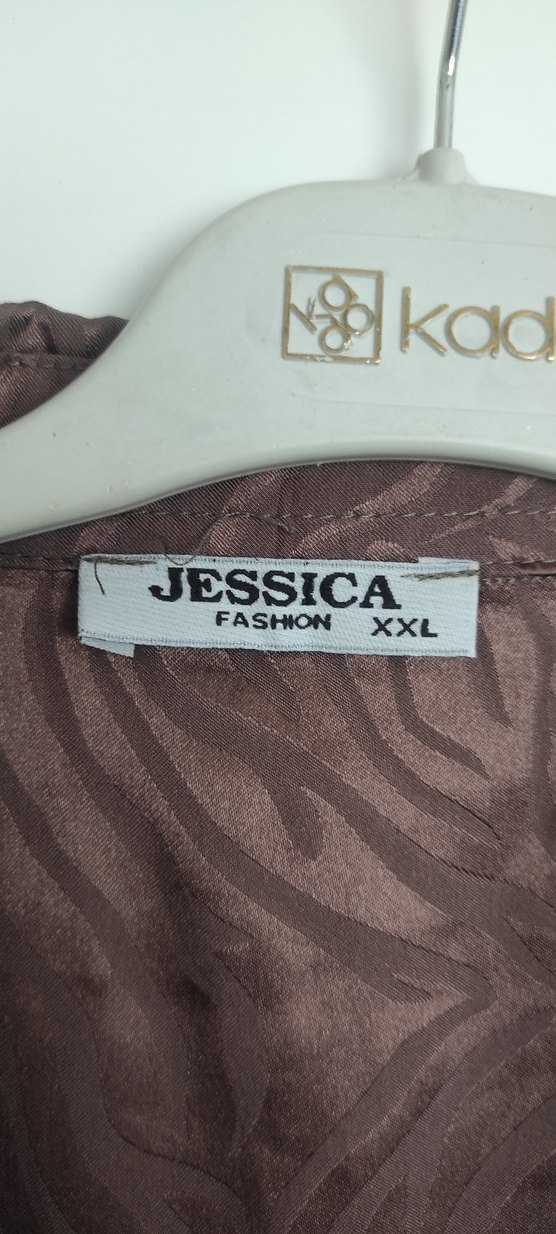 Düğmeli Uzun Kahverengi Kadın Gömlek - Görsel 3