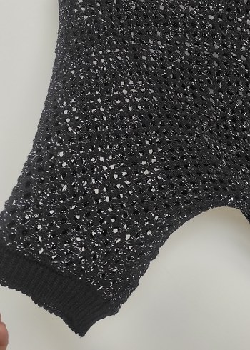 Siyah Örgü Kadın Kazak - Görsel 5