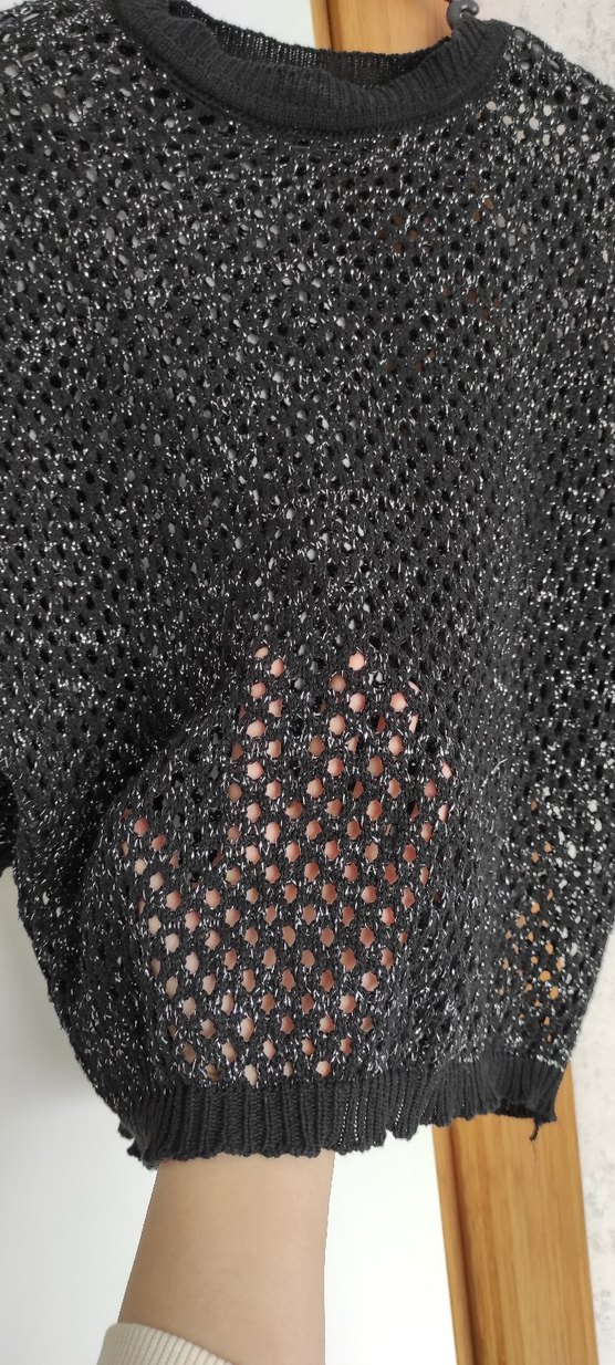 Siyah Örgü Kadın Kazak - Görsel 4